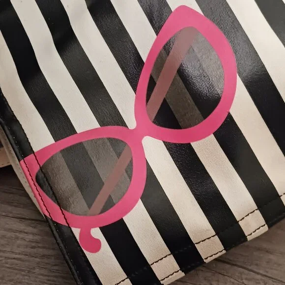 Kate Spade Splash Out Stripe Sunglasses Beach Tote - Picture 12 of 16